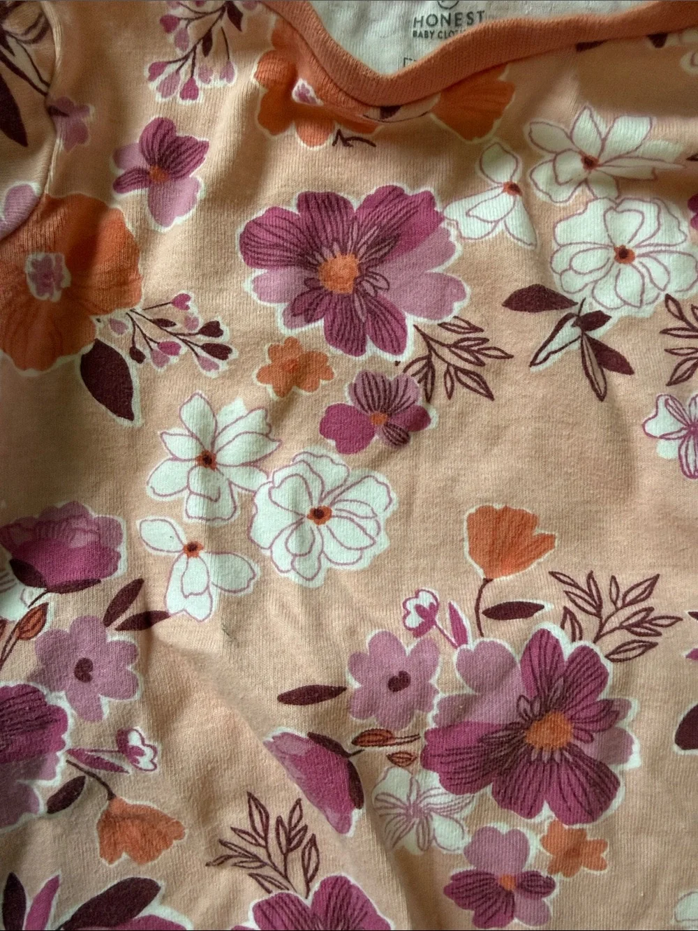 The Honest Company 5T Pink Floral Long-Sleeve Pajama Set